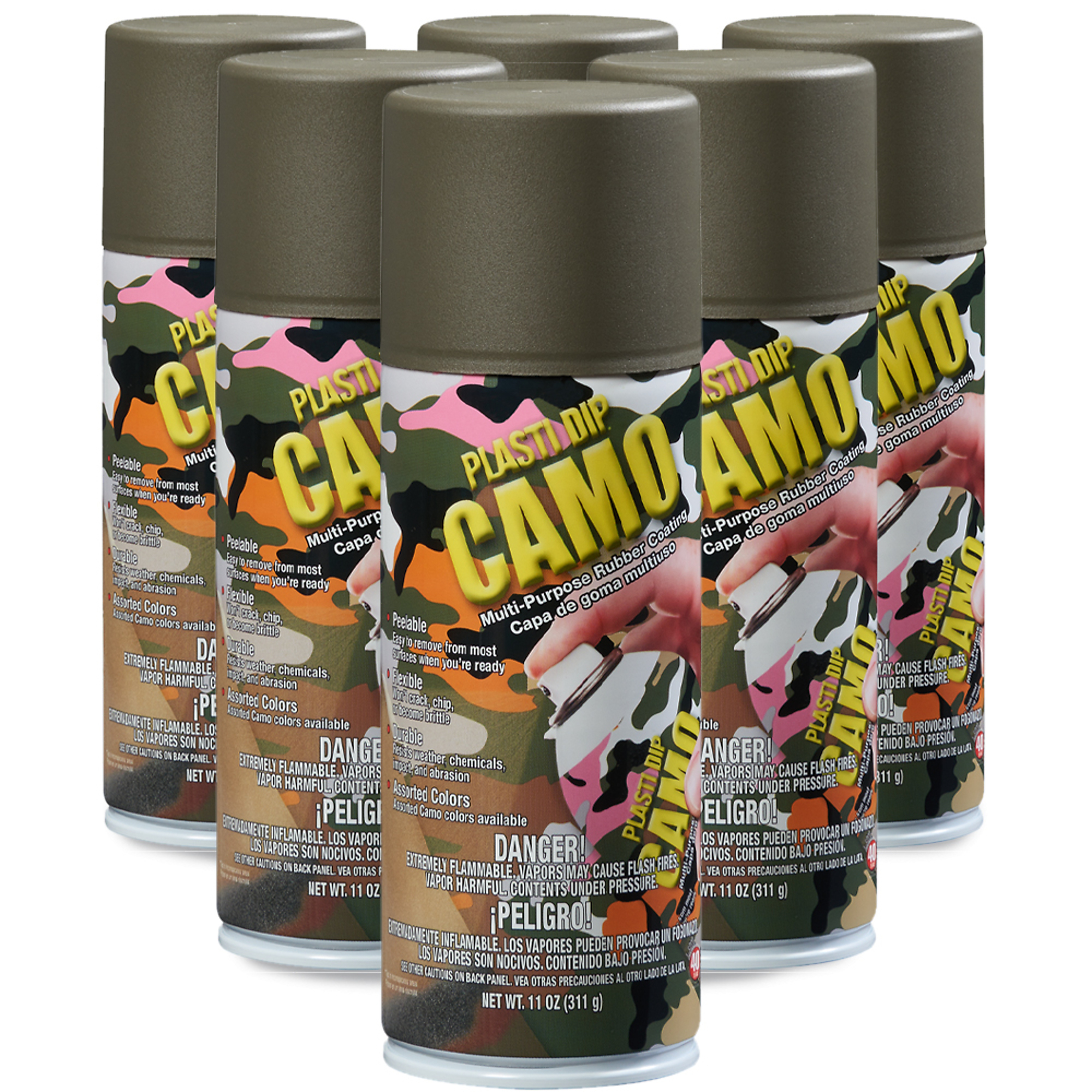 Plasti Dip Spray Camo Green Flexible Rubber Coating — 11 Oz., Model# 11217-6